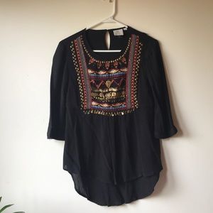 Anthropologie beaded tunic